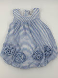 0-3m George Dress Blue and White