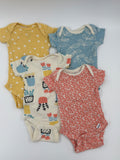 Gerber Baby Bodysuits Newborn Multiple (Yellow, Blue, Cream, Coral)