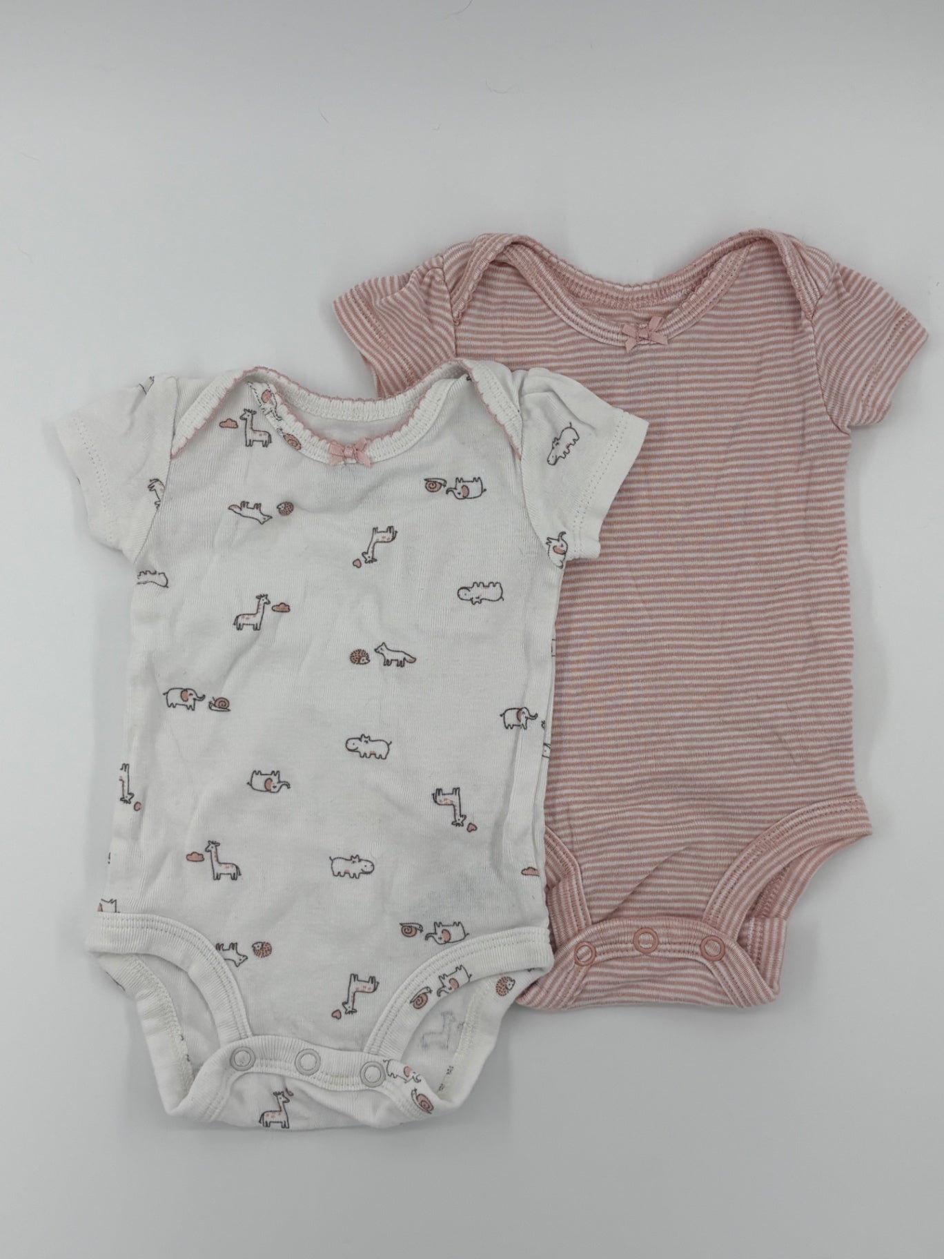 Carter’s Baby Bodysuit Newborn White and Pink