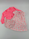 Child of Mine Baby Dress Newborn Pink and White