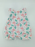 Rococo Baby Dress 0-3m White with pink, black, and green accents