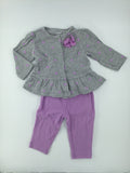 Child of Mine Baby Outfit 0-3m Gray and Lavender