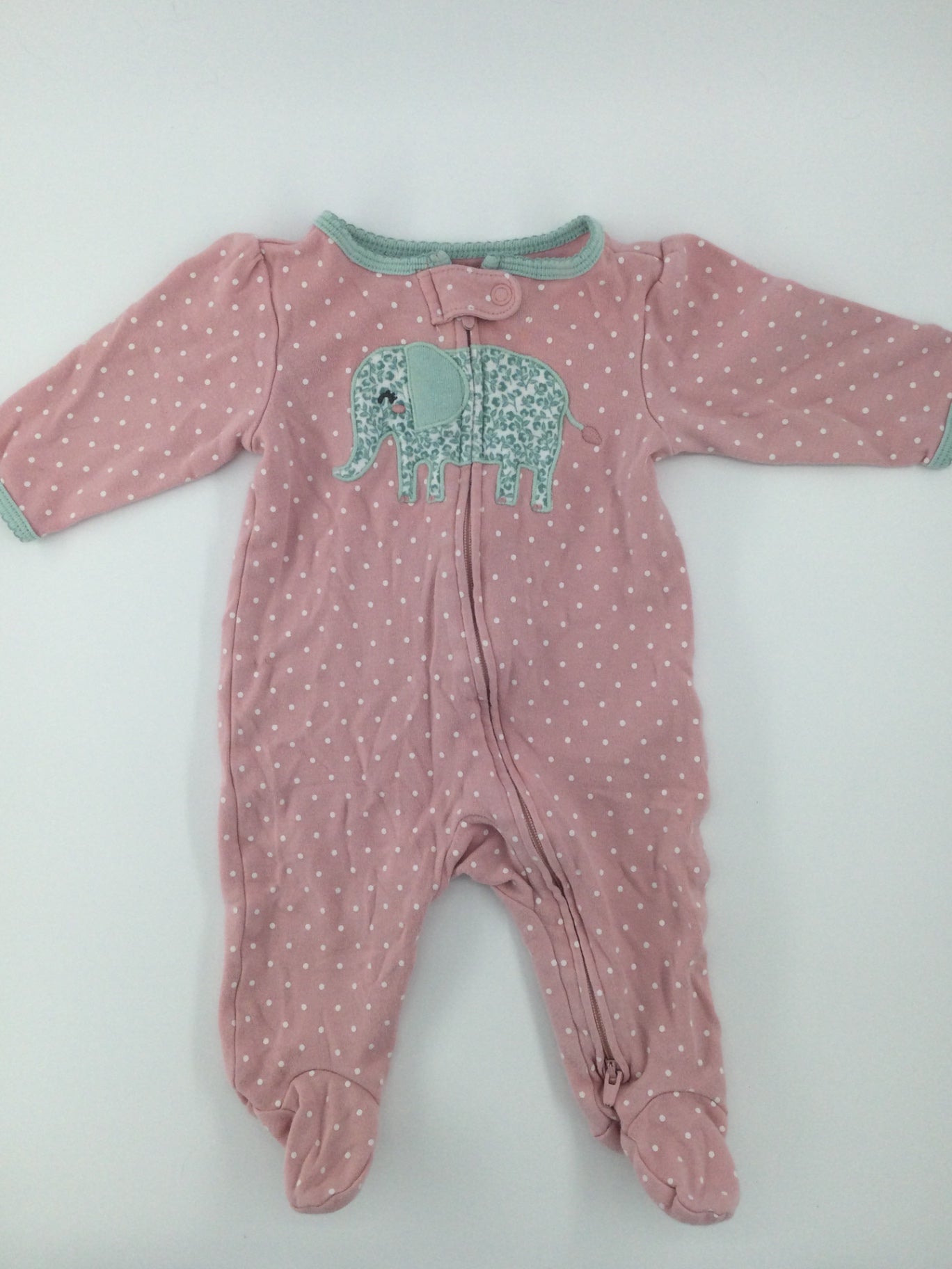 Carter’s Baby Sleeper 0-3m Pink with white polka dots