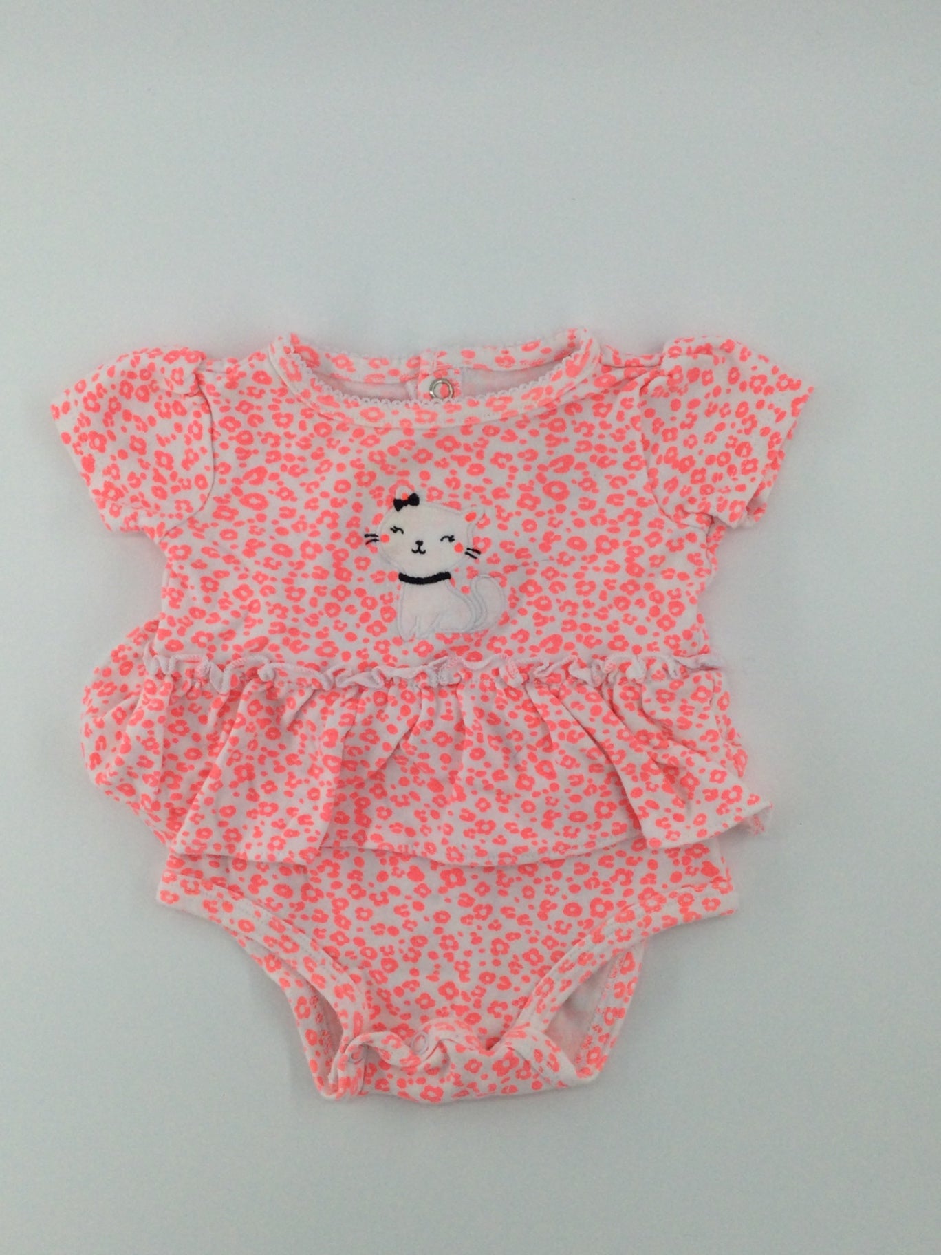 Child of Mine Baby Romper 0-3m Pink and White