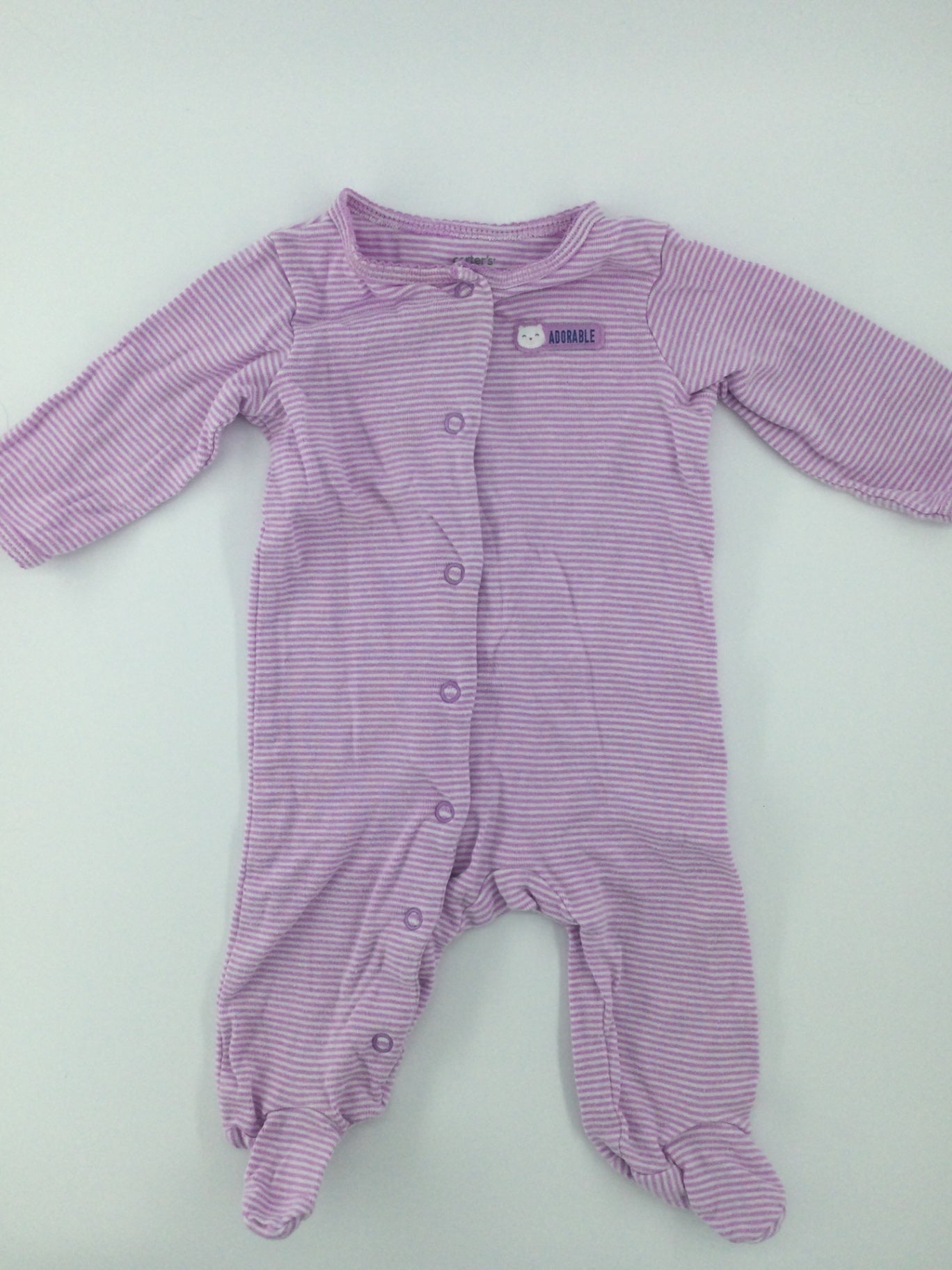 Carter's Baby Sleeper 0-3m Pink and white