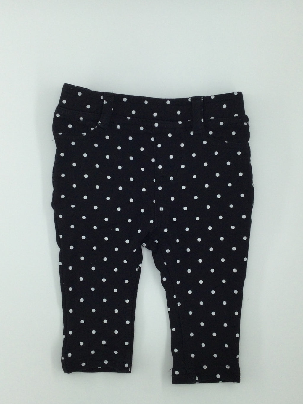 Joe Fresh Baby Pants 3-6m Black with white polka dots