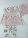 Catherine Malandrino Baby Outfit 3-6m Pink and White