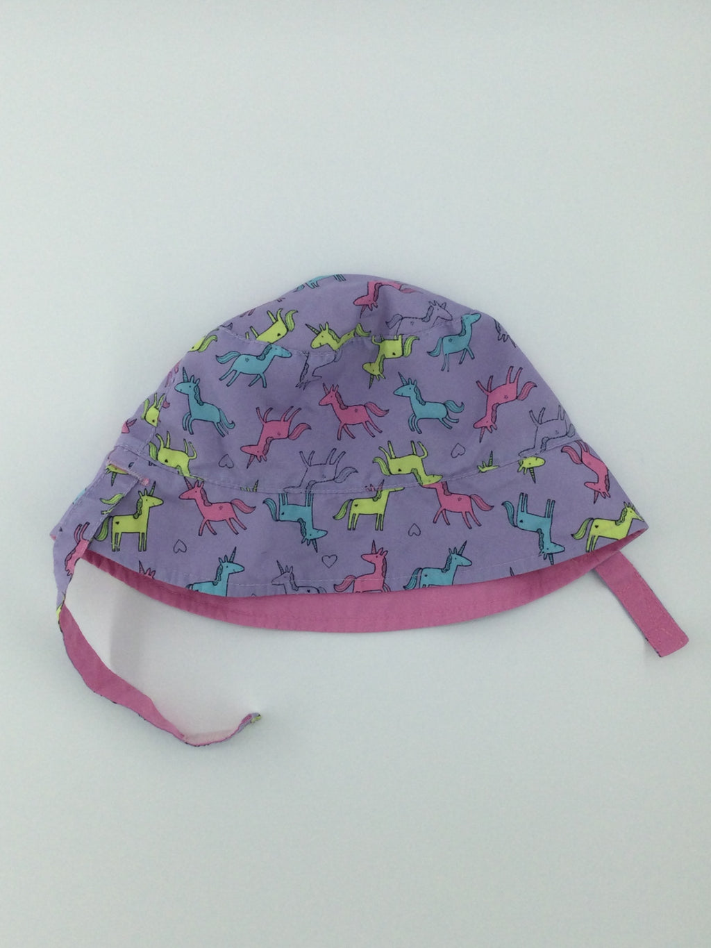 George Baby Sun Hat 0-12m Reversible with Unicorns