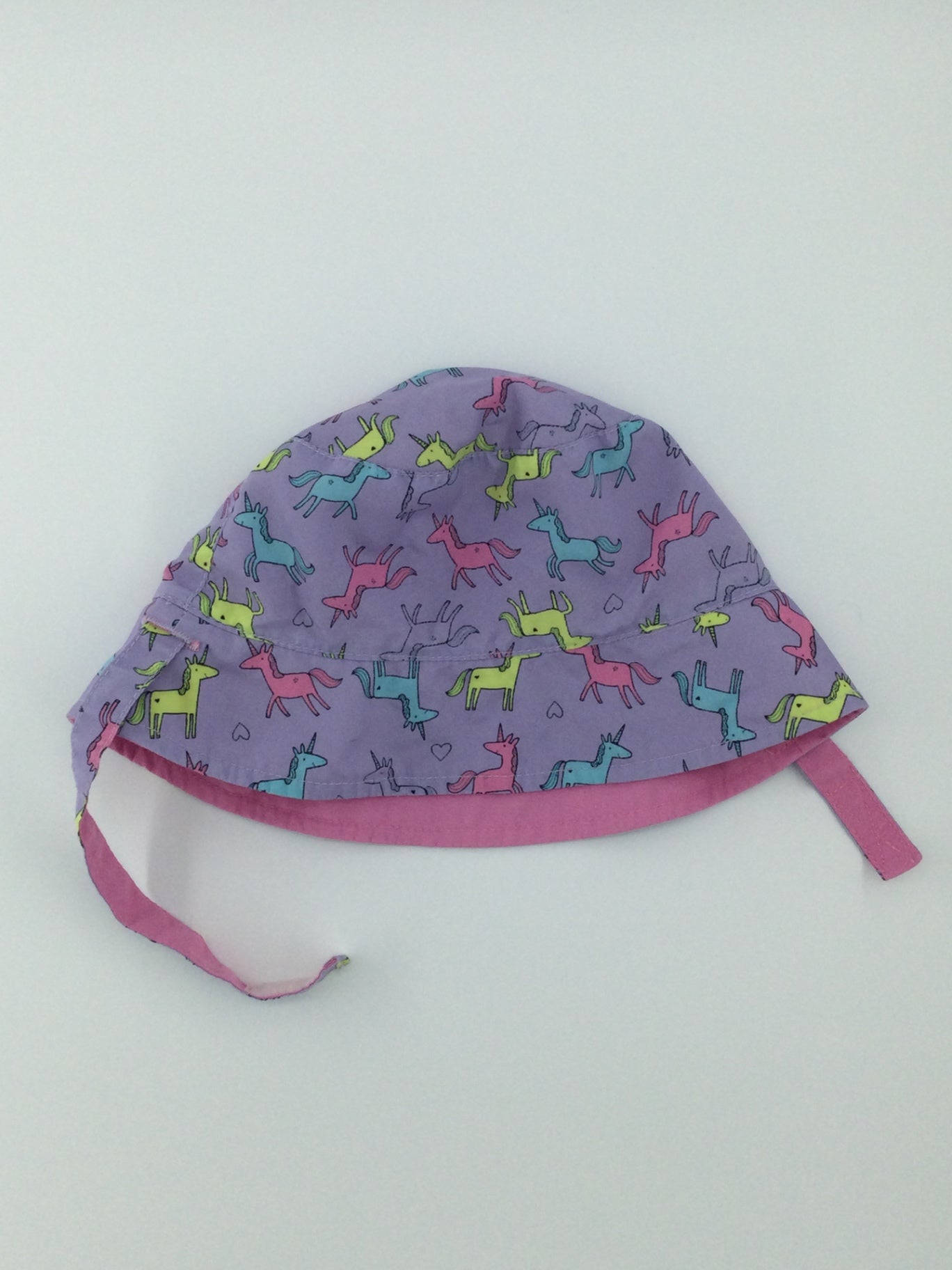 George Baby Sun Hat 0-12m Reversible with Unicorns