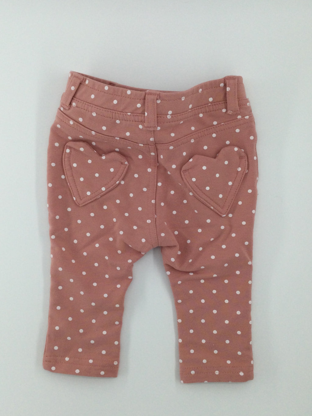 Joe Fresh Baby Pants 3-6m Pink with white polka dots