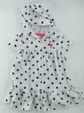 Carter's Baby Swim Cover-up 3-6m White with navy blue polka dots