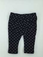 Joe Fresh Baby Pants 3-6m Black with white polka dots