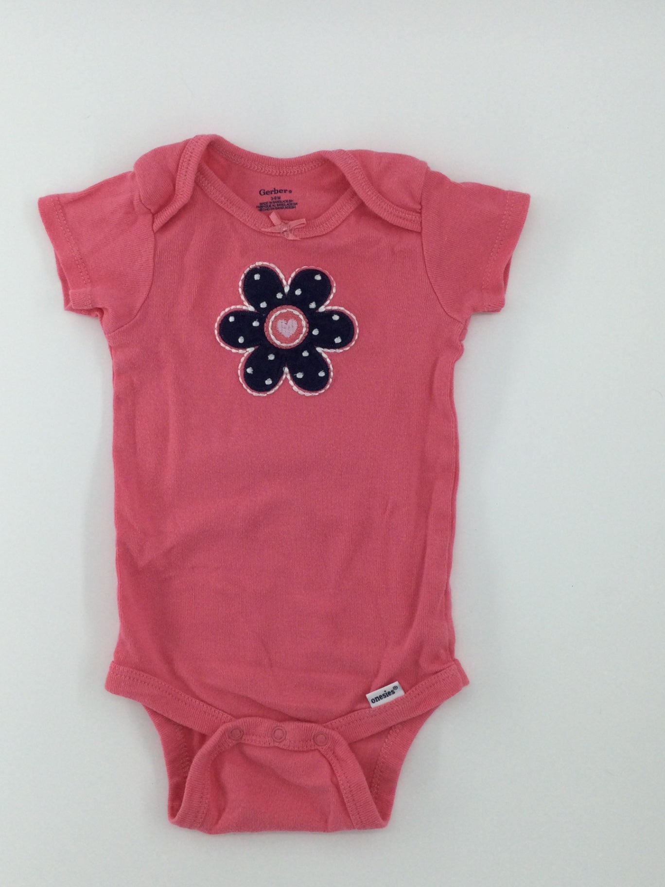 Gerber Baby Bodysuit 3-6m Pink