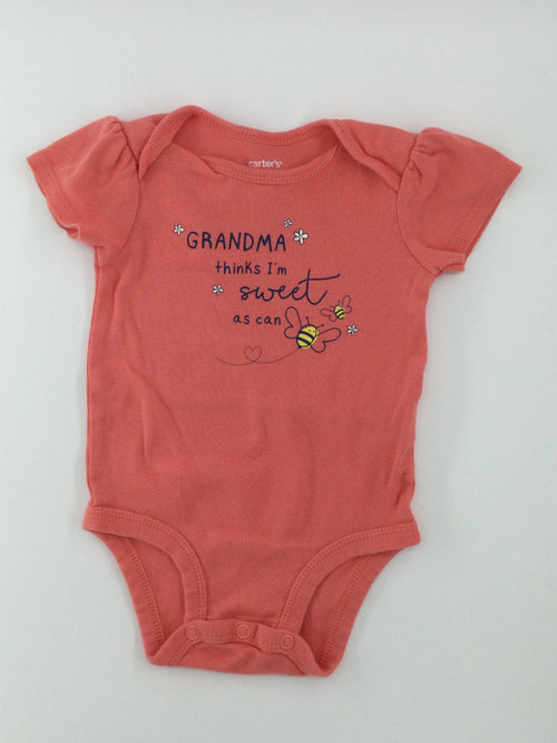 Carter's Baby Bodysuit 3-6m Coral Pink