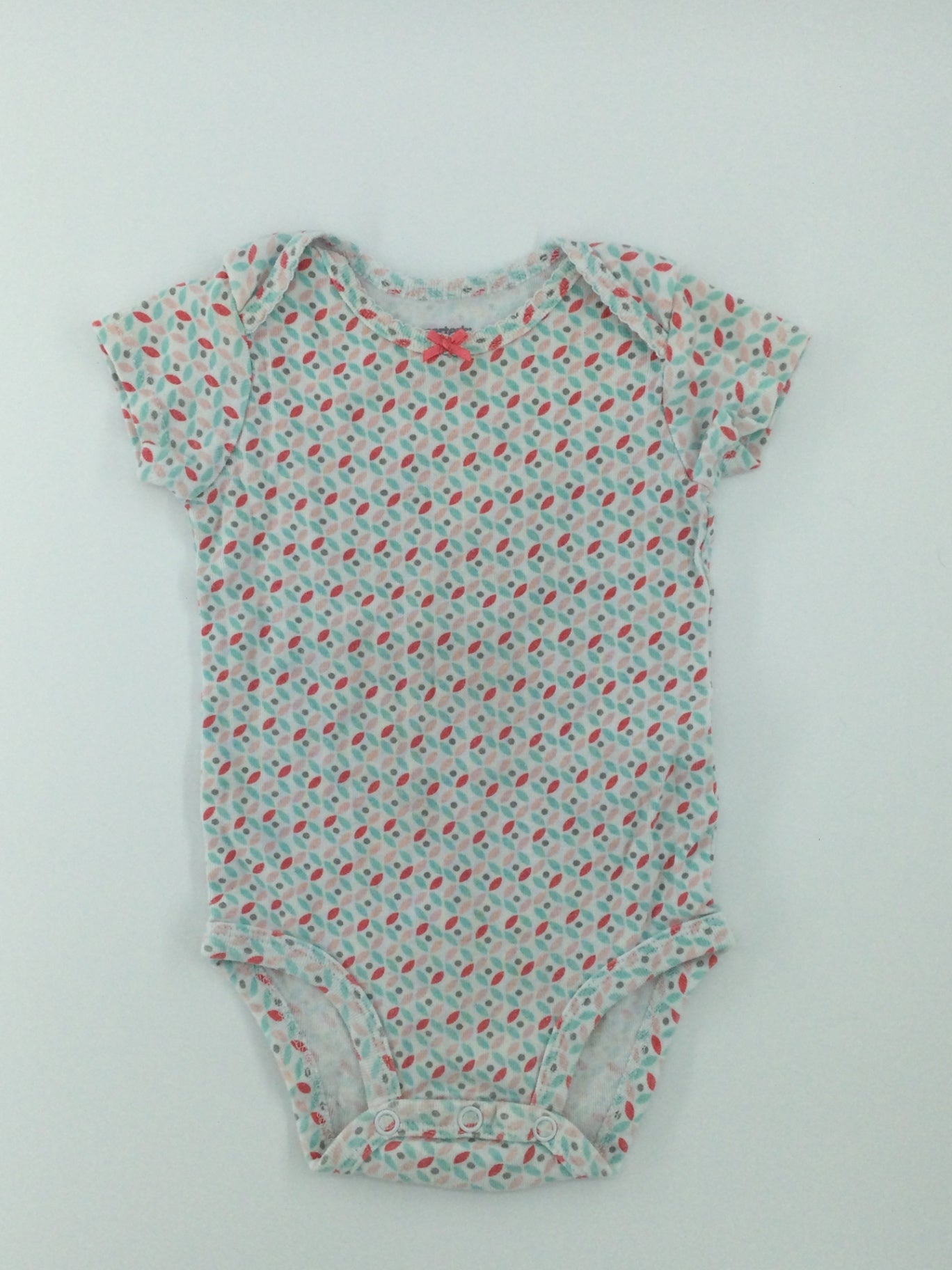 Carter’s Baby Bodysuit 3-6m Multicolor (white, red, teal)