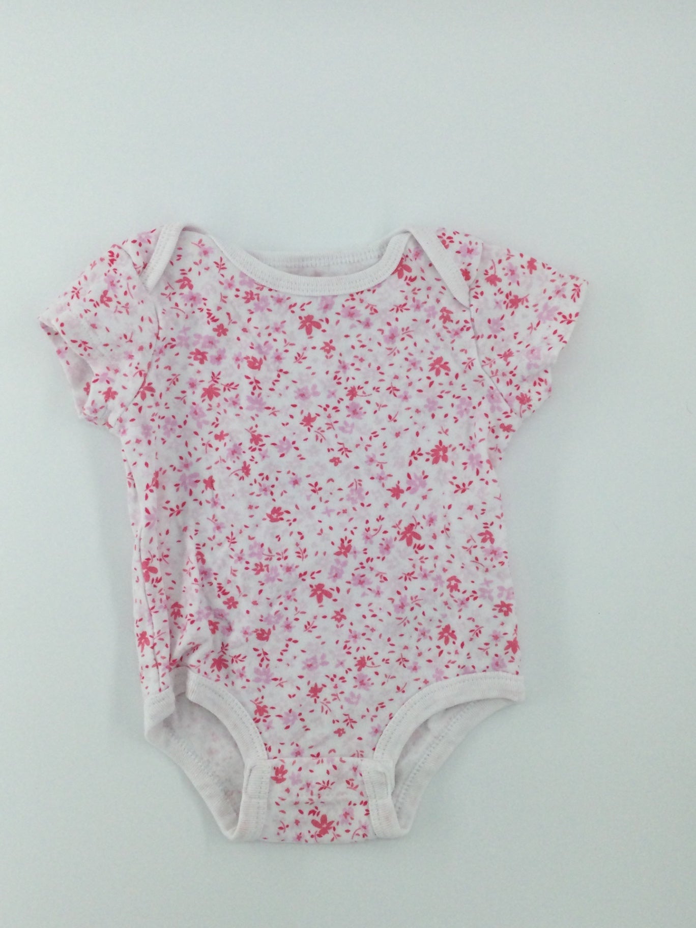 Rococo Baby Romper 3-6m White and pink
