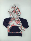 Unknown Baby Hoodie 3-6m White and Navy blue