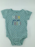 Carter's Baby Bodysuit 6-9m Blue w/ Polka Dots