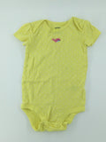 Carter's Baby Bodysuit 6-9m Yellow w/ Pink Whale