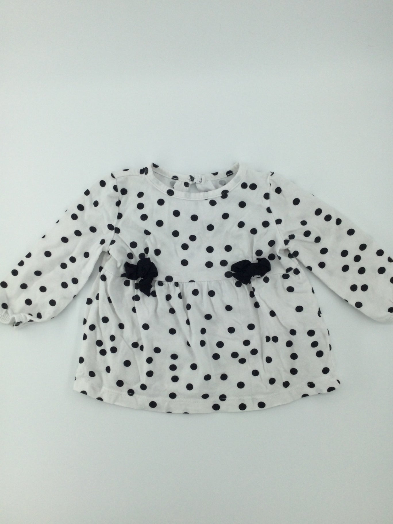 Carter’s Baby Shirt 6-9m White w/ Polka Dots
