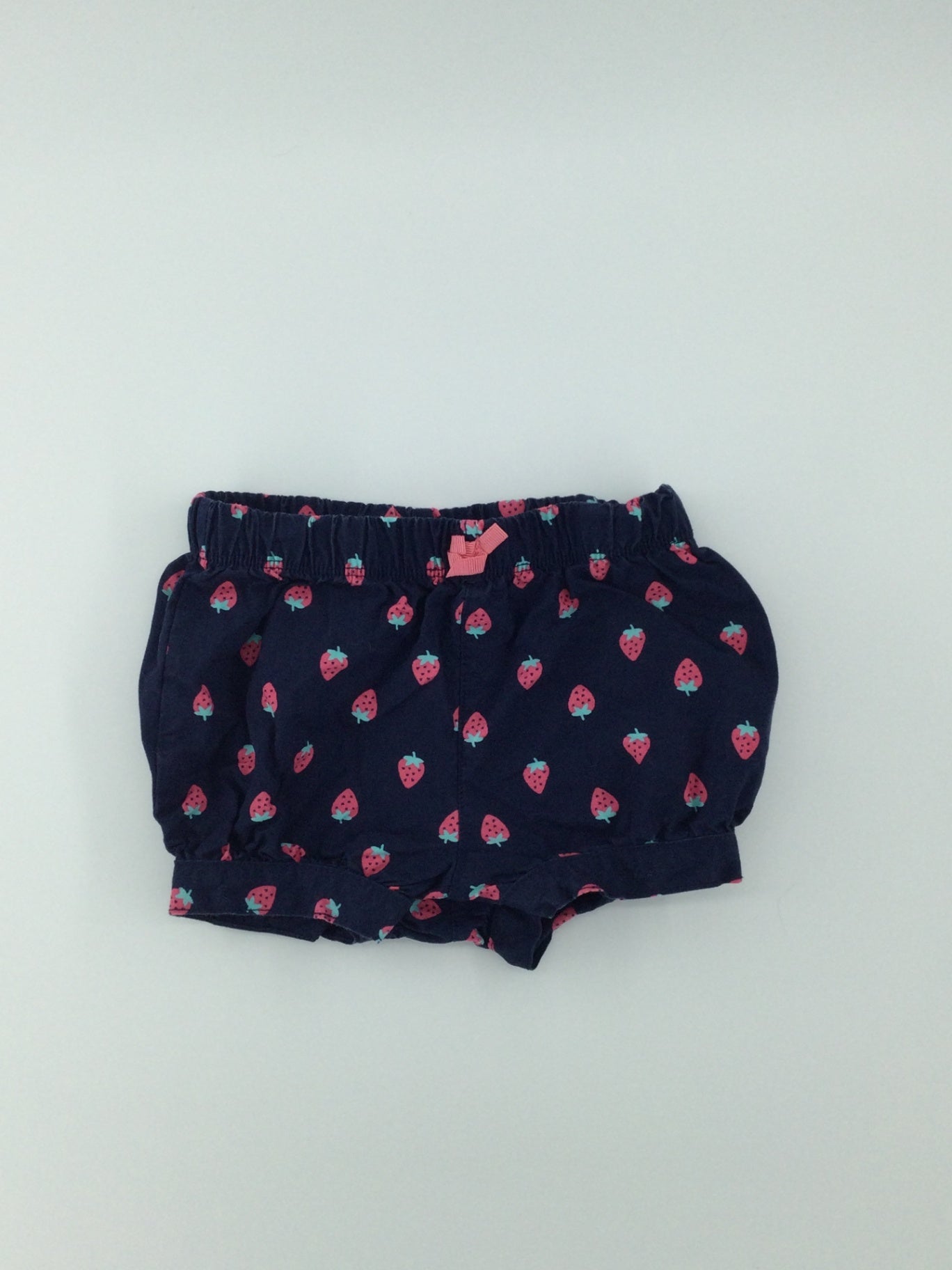 Child of Mine Baby Shorts 6-9m Navy Blue w/ Strawberries