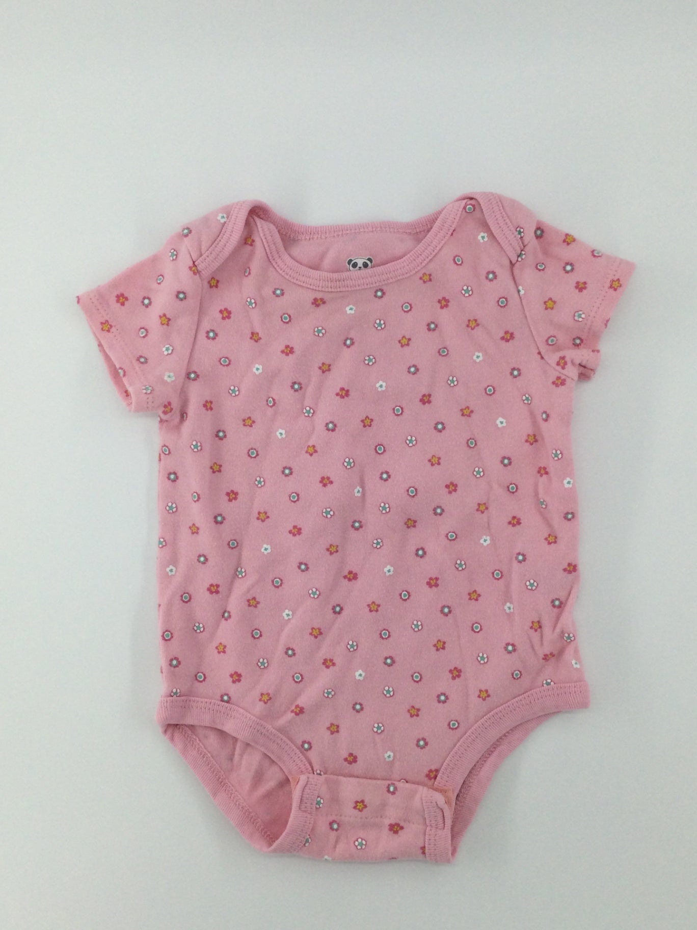 Rococo Baby Bodysuit 6-9m Pink Flowers