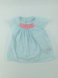 Carter's Baby Shirt 6-9m White w/ Light Blue Flowers