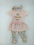 Catherine Malandrino Baby Outfit 6-9m Pink and Floral