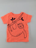 Carter’s Baby Shirt 6-9m Neon Orange Sloth