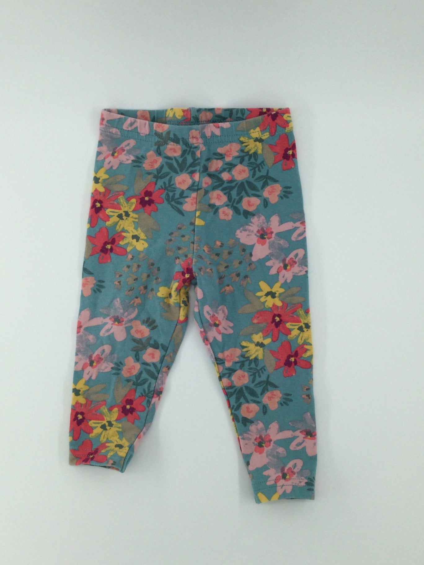 Carter’s Baby Pants 6-9m Teal w/ Floral Print