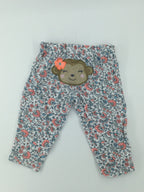 Carter’s Baby Pants 6-9m Floral w/ Monkey
