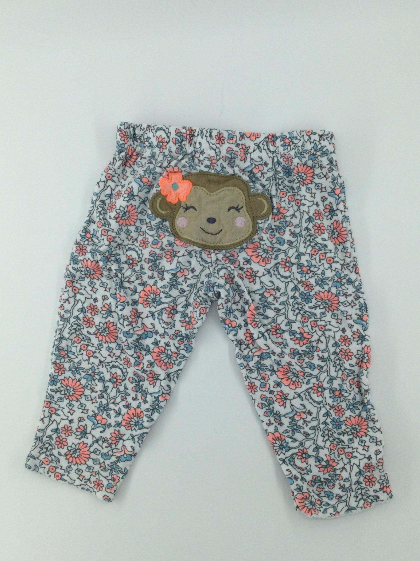 Carter’s Baby Pants 6-9m Floral w/ Monkey