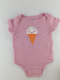 Rococo Baby Bodysuit 6-12m Light Pink w/ Ice Cream
