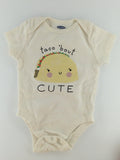 Old Navy Baby Bodysuit 6-12m Cream w/ Taco