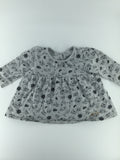 George Baby Shirt 6-12m Gray w/ Black Cat Pattern