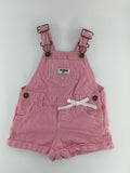 OshKosh B'gosh Baby Overalls 9-12m Pink w/ White Stripes