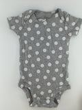 Carter's Baby Bodysuit 9-12m Gray w/ Polka Dots