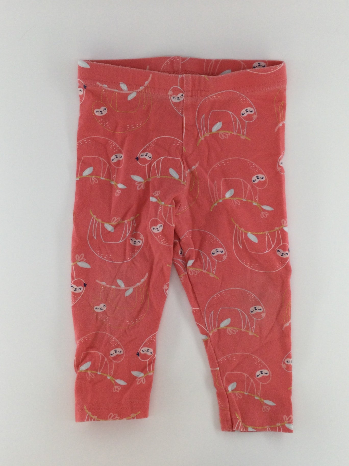 Carter’s Baby Pants 9-12m Coral w/ Sloths