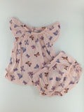 Carter's Baby Outfit 9-12m Pink w/ Butterflies