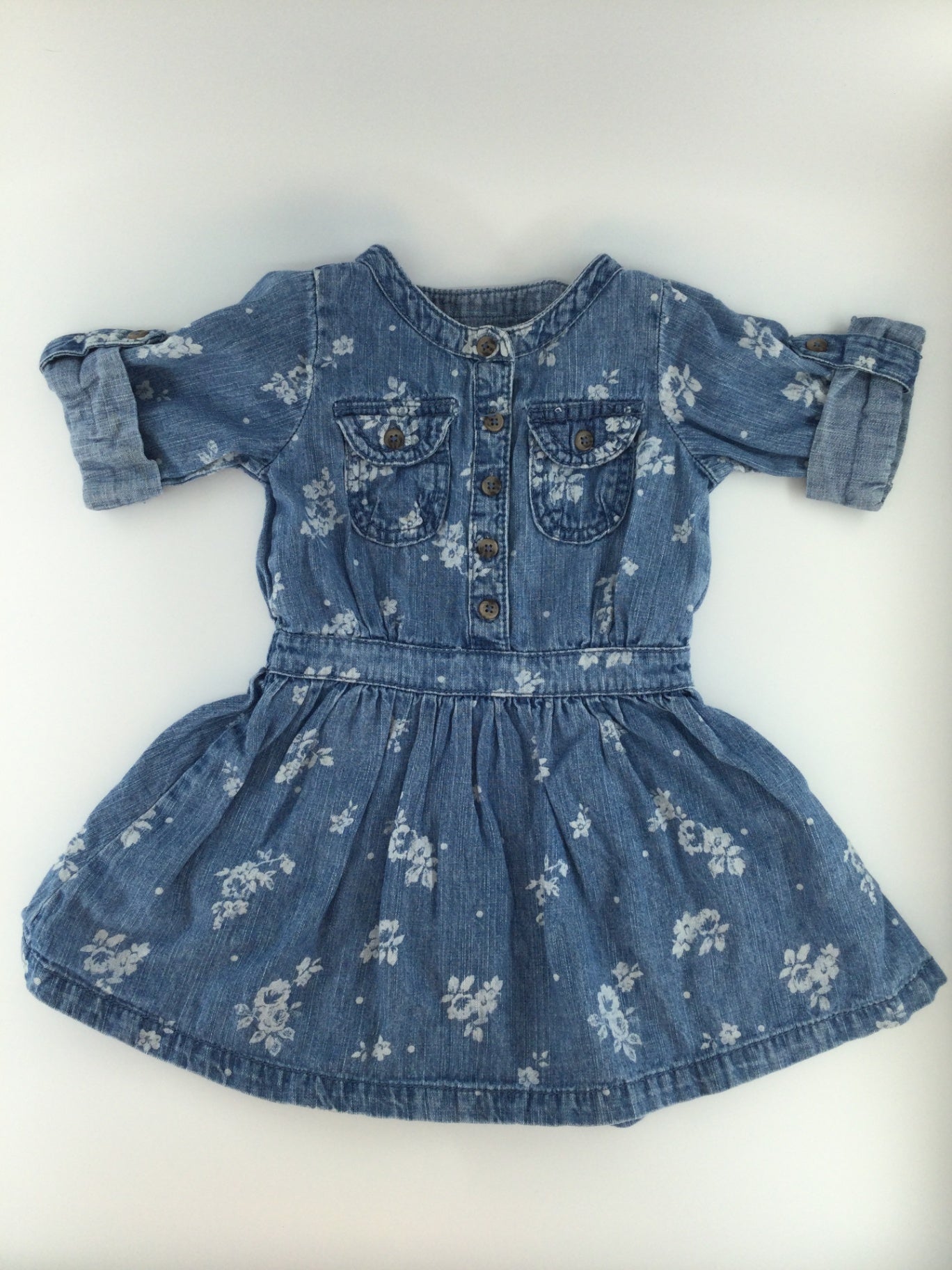 Genuine Kids Baby Dress 9-12m Blue Floral