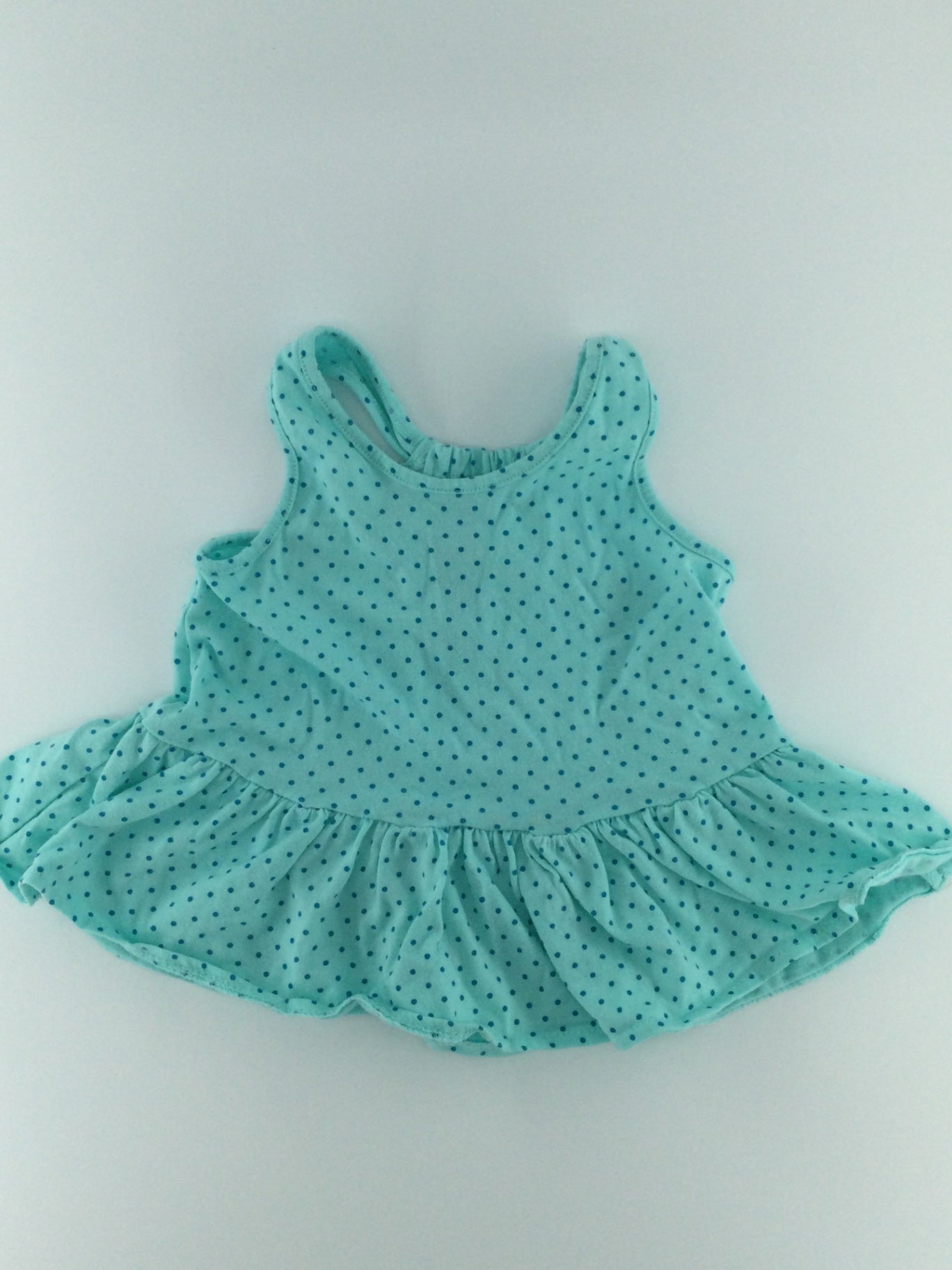 George Baby Shirt Light Blue w/ Polka Dots