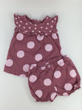 Carter’s Baby Outfit 9-12m Purple w/ Polka Dots