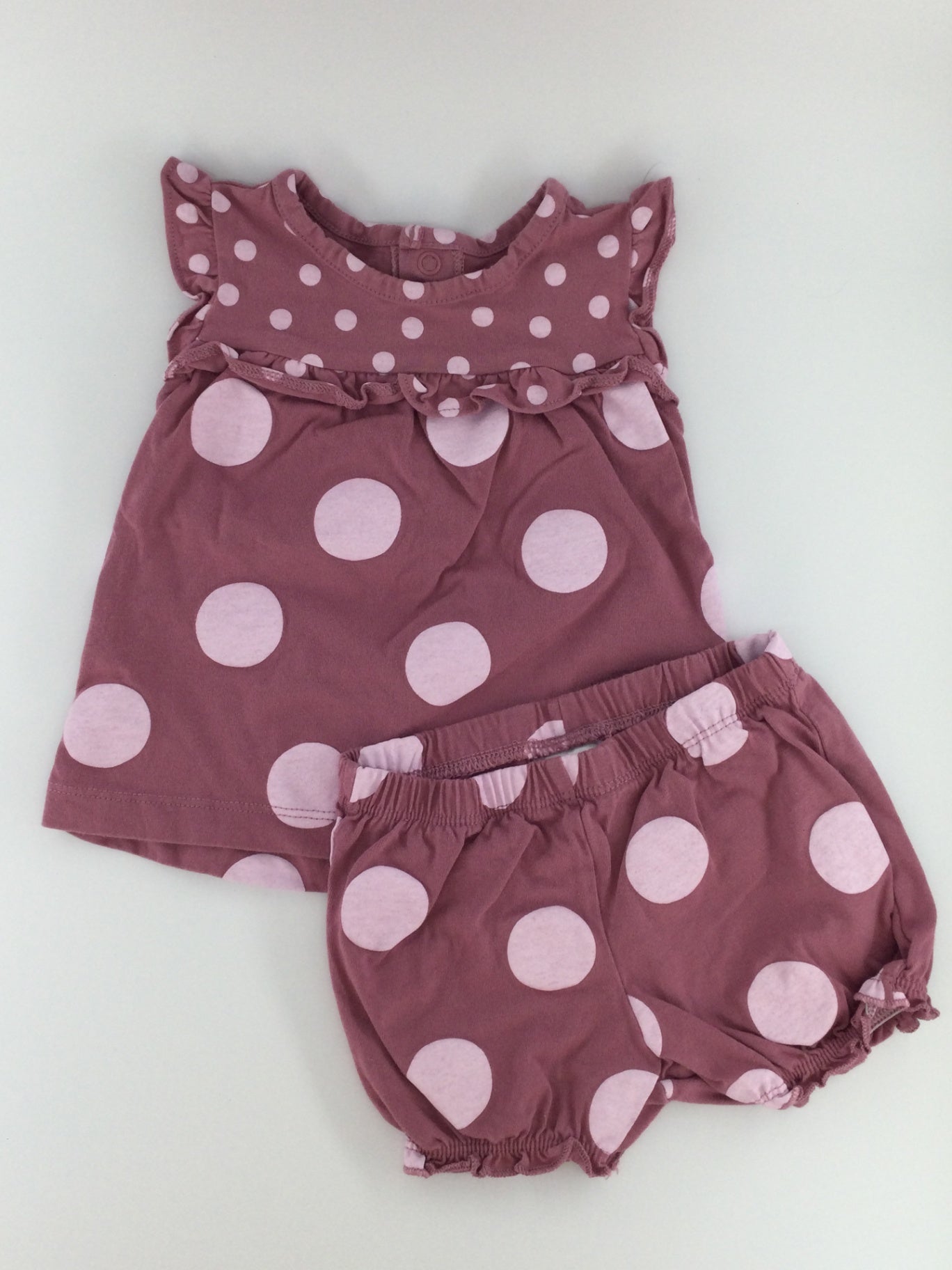Carter’s Baby Outfit 9-12m Purple w/ Polka Dots