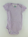 Carter's Baby Bodysuit 9-12m Lavender Plaid