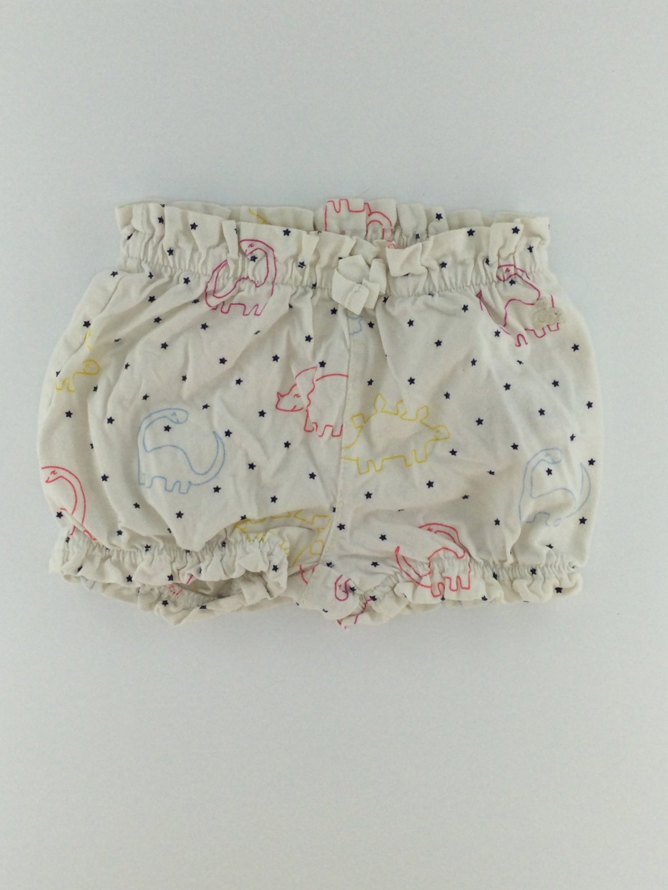 Baby GAP Baby Shorts 6-12m White w/ Stars and Dinosaurs