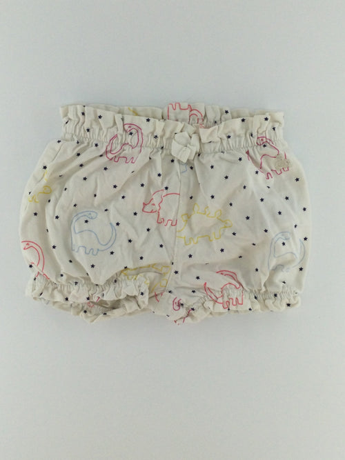 Baby GAP Baby Shorts 6-12m White w/ Stars and Dinosaurs