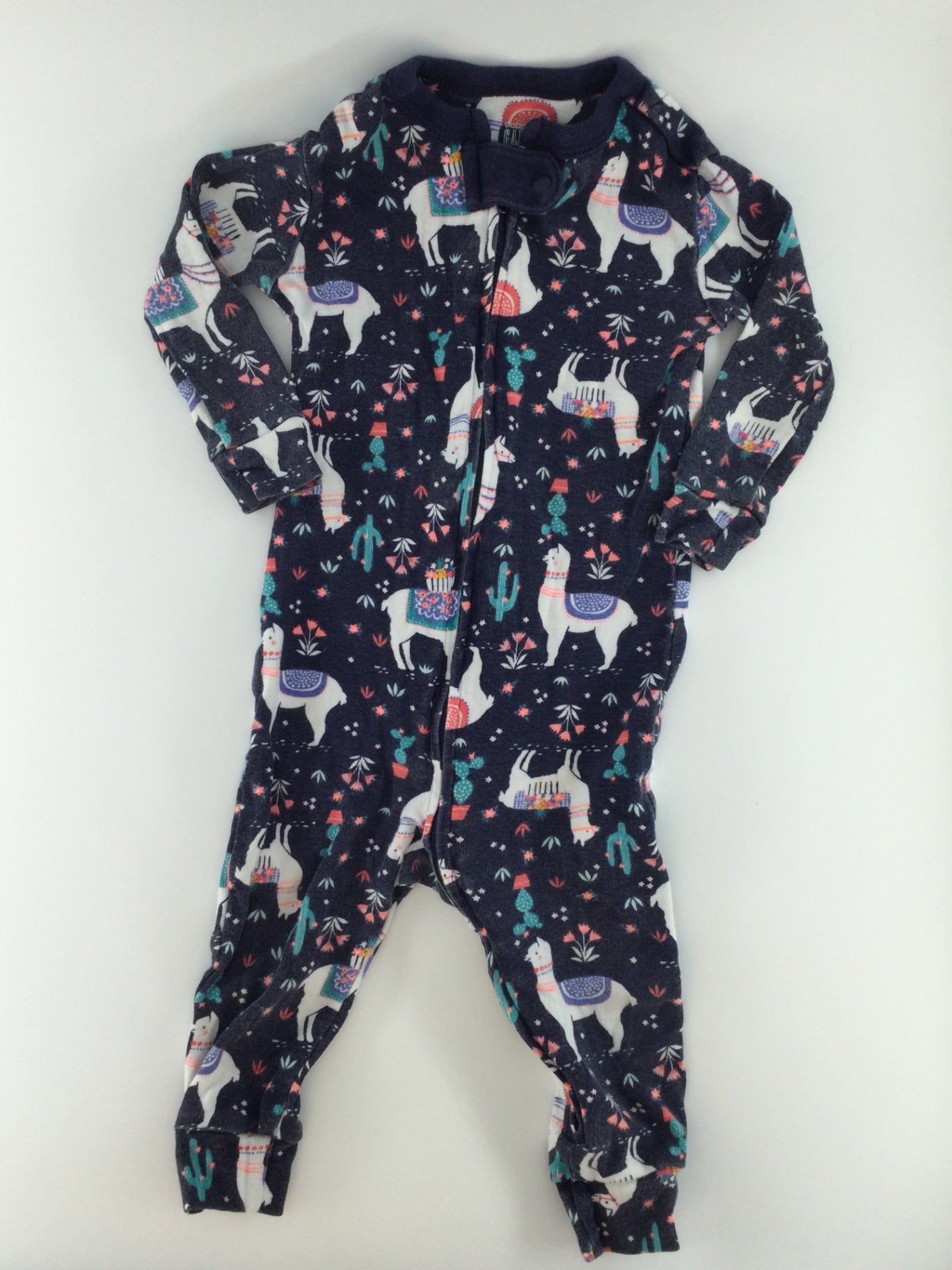 Baby GAP Baby Sleeper 6-12m Navy blue w/ Llamas