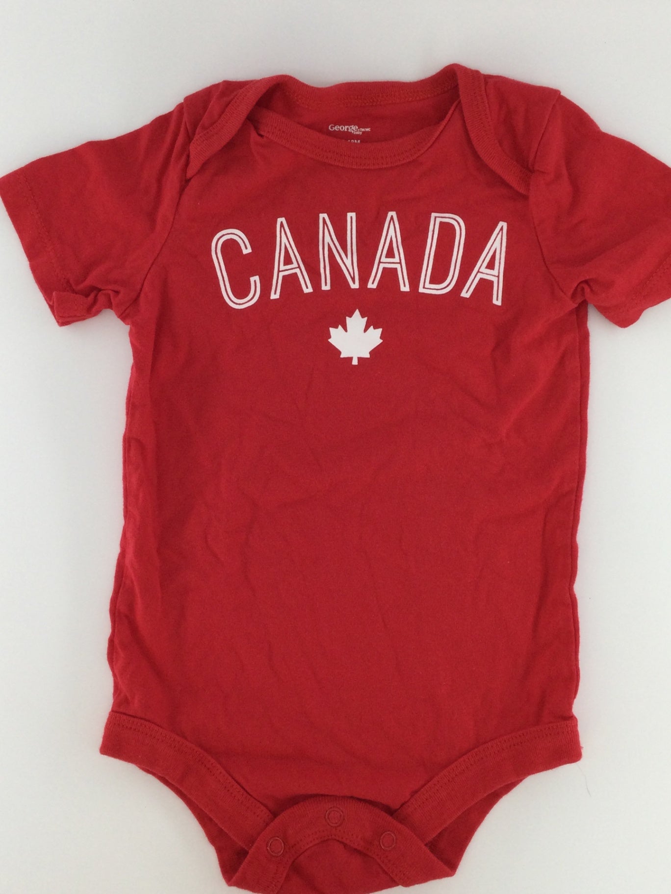 George Baby Bodysuit 12-18m Red Canada