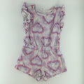 Baby GAP Baby Romper 12-18m Purple w/ Tie-Dye Hearts