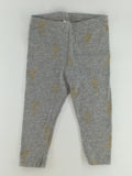 Carter's Baby Pants 12-18m Gray w/ Gold Ballerinas